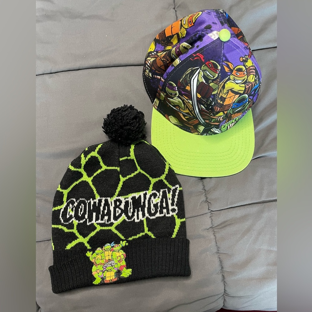 Nickelodeon Teenage Mutant Ninja Turtles TMNT Hat Cap & Beanie Bundle